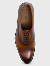 Richelieus En Cuir Lisse Cognac
