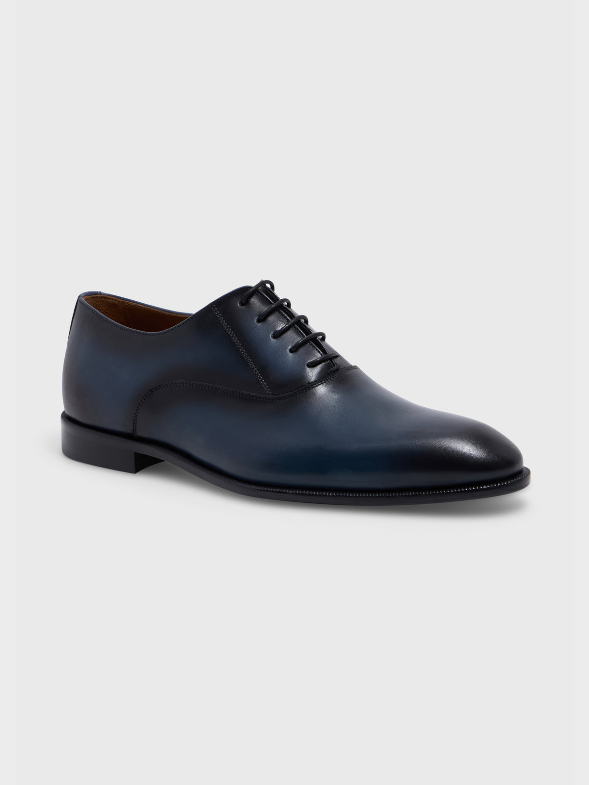 Richelieus En Cuir Lisse Bleu Marine