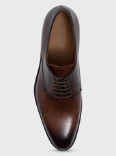Derbies En Cuir Lisse Marron
