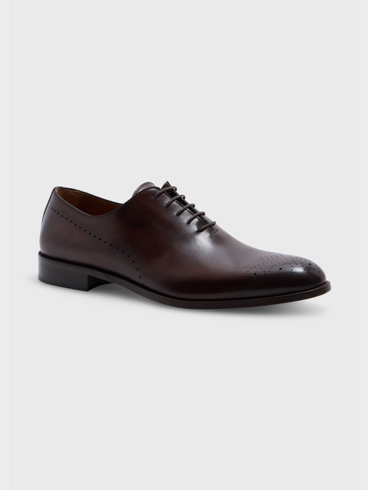 Richelieus En Cuir Lisse Marron
