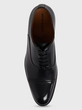 Richelieus En Cuir Lisse Noir