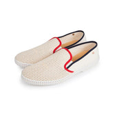Classic Match Ecru Biais Marine Rouge