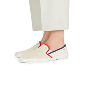 Classic Match Ecru Biais Marine Rouge