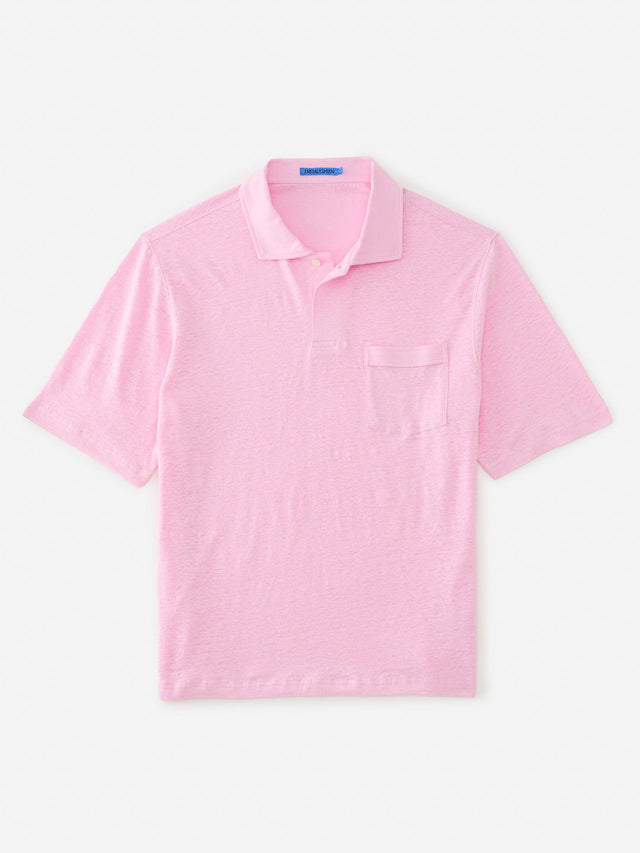 Quartz Solid Riva Linen Polo | Men's Knits \u0026 Polos | J.McLaughlin