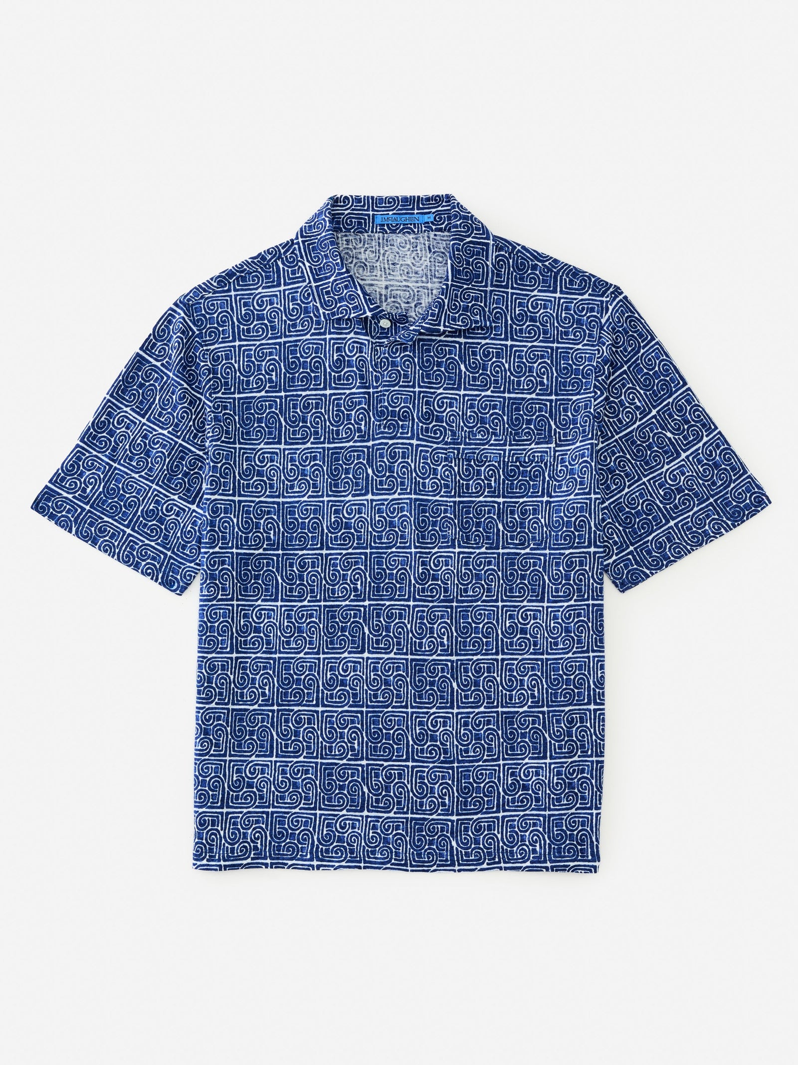 Dk Blue Labyrinth Squared Riva Linen Polo Men S Knits U0026 Polos J Mclaughlin