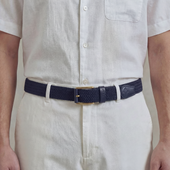 Ceinture Tress E Avec D Tails En Cuir Et Boucle Dor E