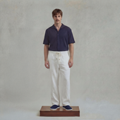 Pantalon en lin avec cordon de serrage