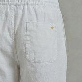 Pantalon en lin avec cordon de serrage