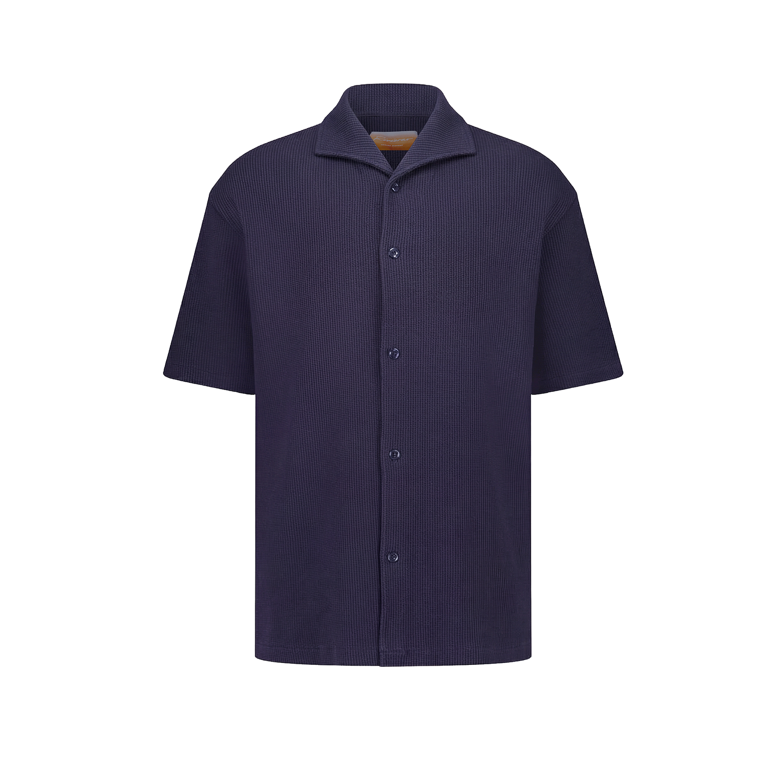 Chemise en tricot nid d'abeille avec col requin