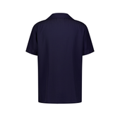 Chemise à manches courtes en Tencel® avec col requin et poche poitrine