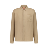 Chemise à manches longues en lin avec poche