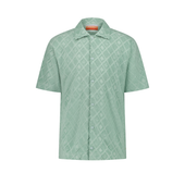 Chemise à manches courtes en éponge jacquard fantaisie