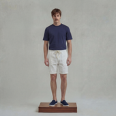 Short en lin avec cordon de serrage