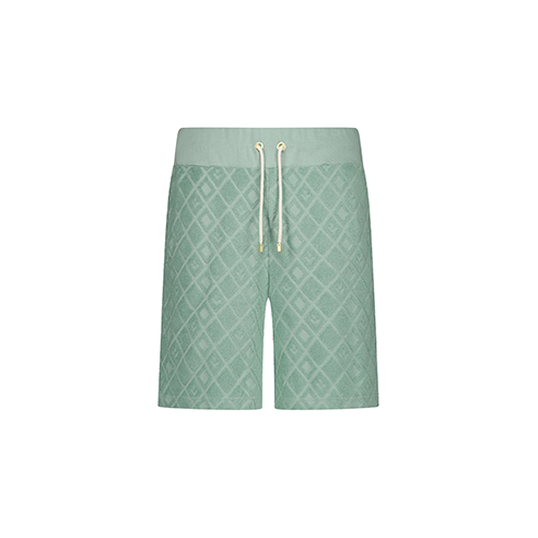 Short droit en éponge Jacquard fantaisie avec cordon de serrage