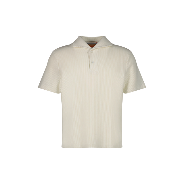 Polo col requin boutonné en interlock