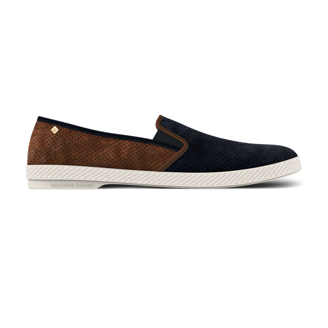 Classic Daim Match Marine Marron