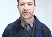 Rob Long Shawl Collar Coat Patchwork