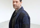 Rob Long Shawl Collar Coat Patchwork