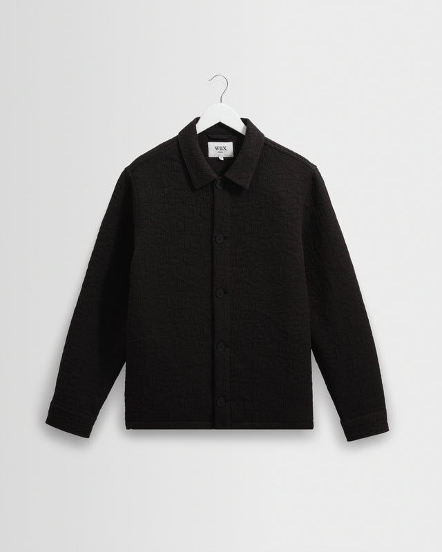 Rockley - Black Floral Quilted Cotton Overshirt