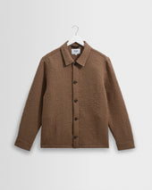 Rockley - Brown Floral Quilted Cotton Overshirt