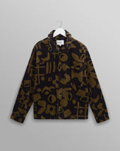 Rockley - Navy And Khaki Shapes Jumbo Corduroy Overshirt