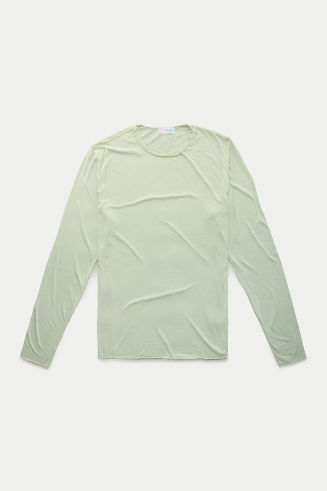 Bamboo Sorona LongSleeve Roll Neck T-Shirt Green Lily