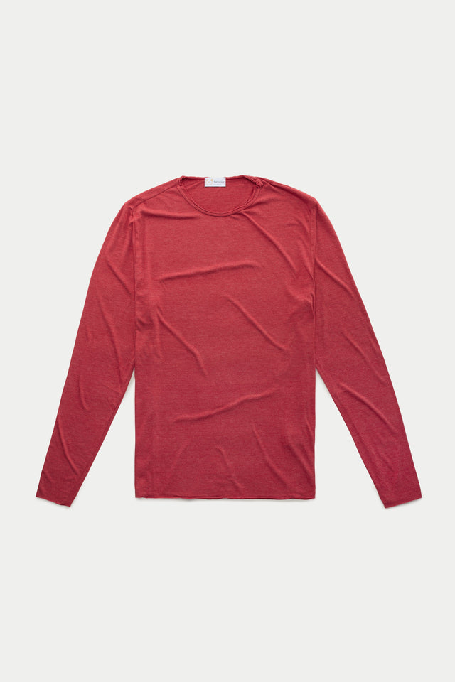 Bamboo Sorona Long Sleeve Roll Neck T-Shirt Lava Falls