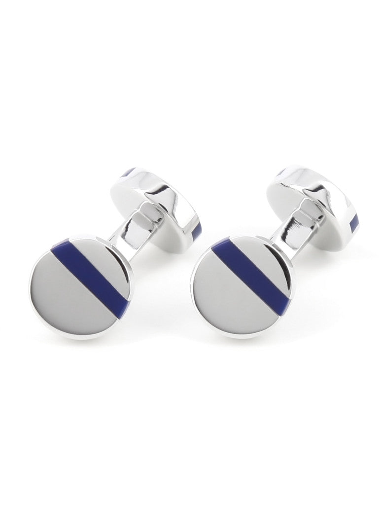 Round Blue Cufflinks Madrid