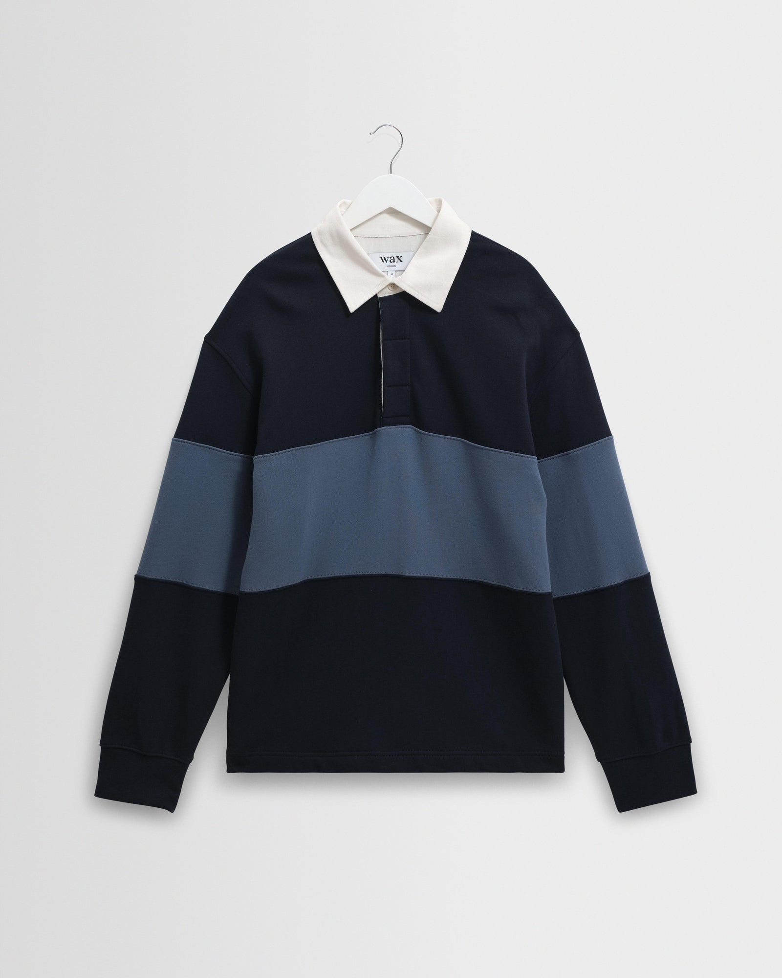 Rowhill And Blue Panelled Loopback Rugby Shirt