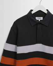 Rowhill Stripe Panelled Loopback Rugby Shirt