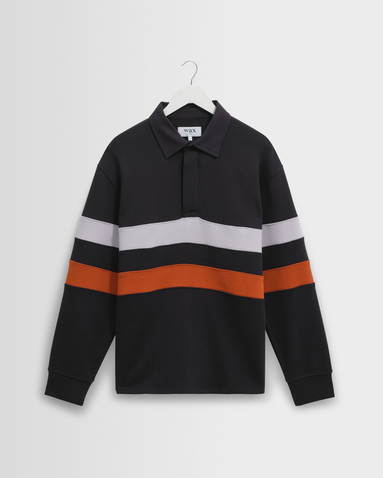 Rowhill Stripe Panelled Loopback Rugby Shirt