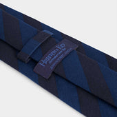 Block Stripe Wool Silk Blend Tie