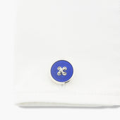 Enamel Sterling Silver Button Cufflinks