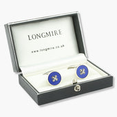 Enamel Sterling Silver Button Cufflinks