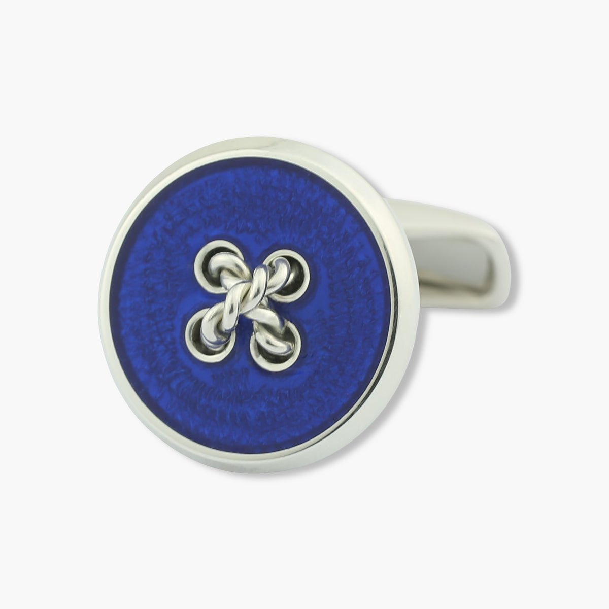 Enamel Sterling Silver Button Cufflinks