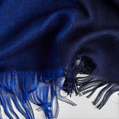 Large Check Silk Cashmere Scarf