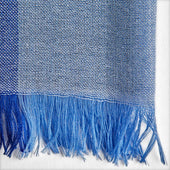 Large Check Silk Cashmere Scarf