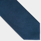 Small Houndstooth Wool Silk Blend Tie