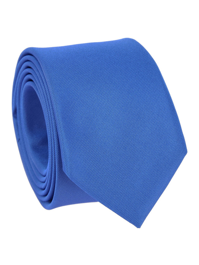 Royal blue tie in silk Côme