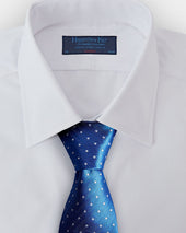 White Spot Herringbone Silk Tie