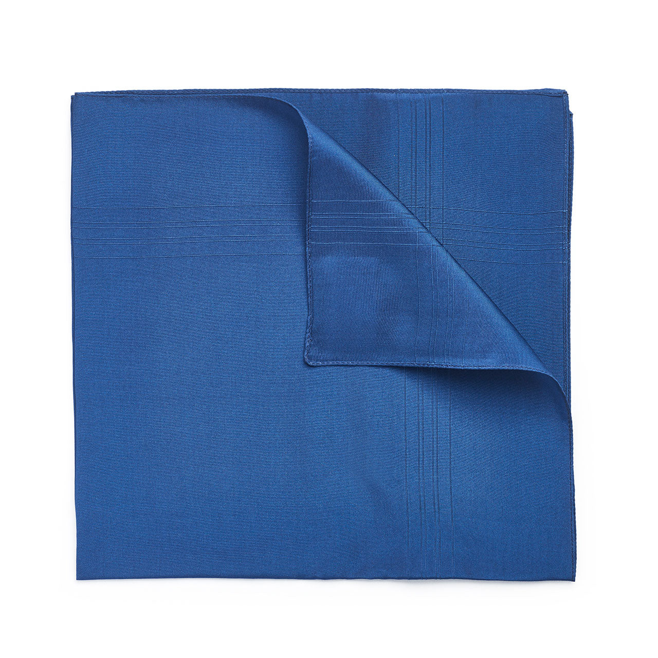 Plain Silk Machine Edged Pocket Square In