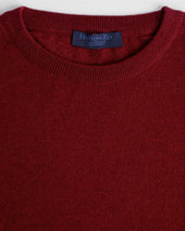 Russet Red Crew Neck Cashmere Sweater