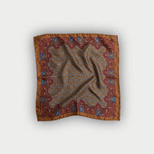 Clustered Paisley Silk Pocket Square