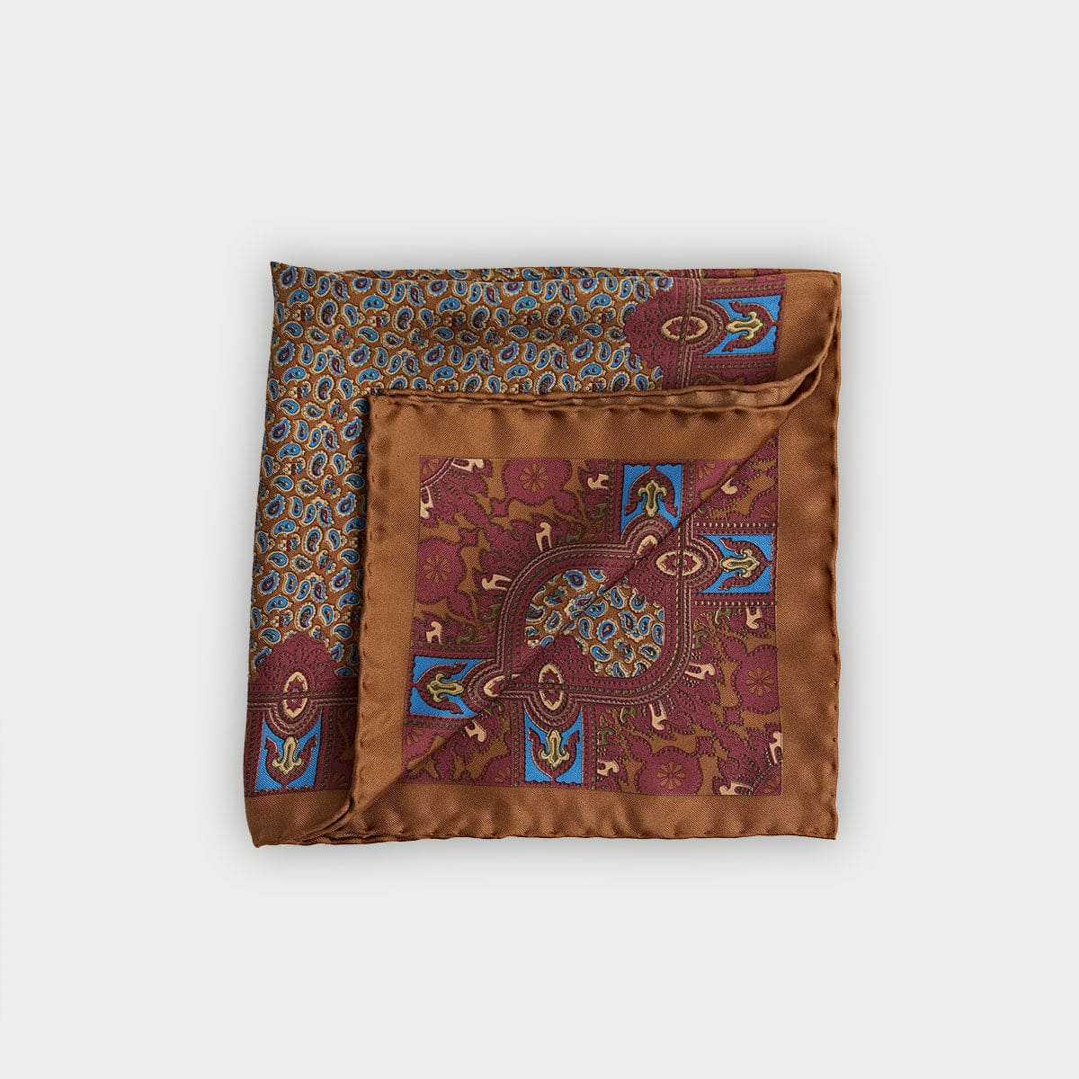Clustered Paisley Silk Pocket Square
