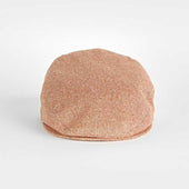 Rust Herringbone Silk Flat Cap