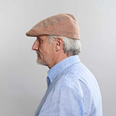 Herringbone Silk Flat Cap