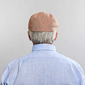 Herringbone Silk Flat Cap
