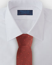 Self Spot Wool Silk Blend Tie