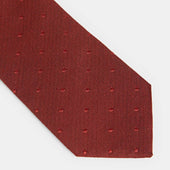 Self Spot Wool Silk Blend Tie