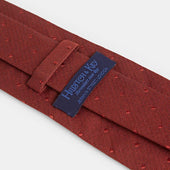 Self Spot Wool Silk Blend Tie